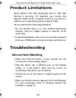 Preview for 14 page of Targus NOTEBOOK DOCKING station with video User Manual