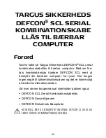 Предварительный просмотр 40 страницы Targus NOTEBOOK SECURITY DEFCON SCL User Manual