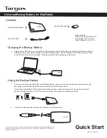 Targus Universal Backup Battery for iPad/Tablet Quick Start preview