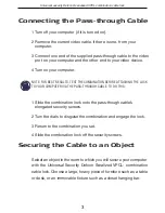 Preview for 4 page of Targus Universal Security DEFCON Cable Lock User Manual