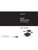 Targus USB-C Travel Dock DP ALT-MODE User Manual preview