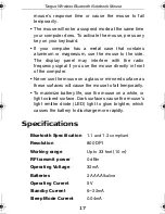 Preview for 17 page of Targus wireless bluetooth notebook mouse User Manual