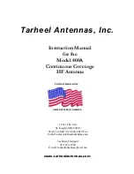 Tarheel Antennas 400A Instruction Manual preview