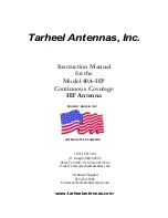 Preview for 1 page of Tarheel Antennas 40A-HP Instruction Manual