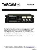 Tascam 112mkII Consultant’S Specification предпросмотр