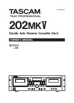 Tascam 202mkV Owner'S Manual preview