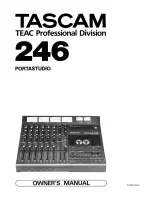 Предварительный просмотр 1 страницы Tascam 246 Owner'S Manual