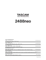 Preview for 124 page of Tascam 2488neo Owner'S Manual