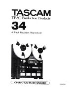 Tascam 34 Operation & Maintenance Manual preview