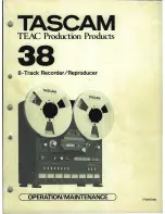 Tascam 38 Operation And Maintenance preview