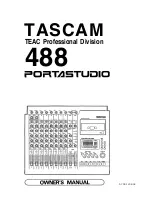 Предварительный просмотр 1 страницы Tascam 488 PORTASTUDIO Owner'S Manual