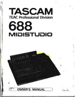 Tascam 688 Midistudio Owner'S Manual preview