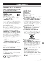 Preview for 3 page of Tascam 8p Dyna Series Owner'S Manual