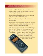 Tascam AUDIO RECORDER Instructions For Use preview