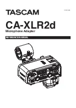 Tascam CA-XLR2d Reference Manual preview