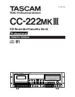 Tascam CC-222MK Owner'S Manual предпросмотр