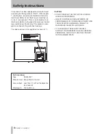 Preview for 4 page of Tascam CC-222MK Owner'S Manual