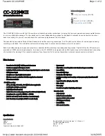 Preview for 1 page of Tascam CC-222MKII Specifications