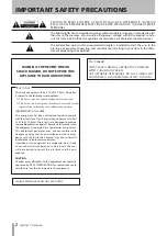 Предварительный просмотр 2 страницы Tascam CC-222MKIV Owner'S Manual