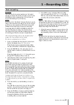 Preview for 21 page of Tascam CC-222SL Owner'S Manual