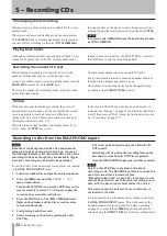 Preview for 22 page of Tascam CC-222SL Owner'S Manual