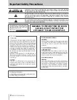 Preview for 2 page of Tascam CD-01U Professional Owner'S Manual