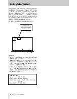 Preview for 4 page of Tascam CD-01U Professional Owner'S Manual