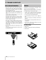 Preview for 8 page of Tascam CD-01U Professional Owner'S Manual