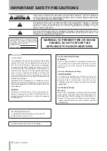 Preview for 2 page of Tascam CD-160MK Owner'S Manual