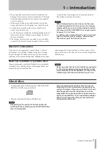 Preview for 7 page of Tascam CD-160MK Owner'S Manual