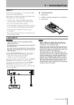 Предварительный просмотр 9 страницы Tascam CD-160MK Owner'S Manual