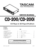 Preview for 1 page of Tascam CD-200 Service Manual