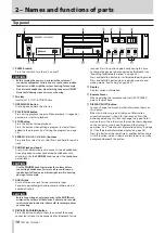 Preview for 10 page of Tascam CD-200BT Owner'S Manual