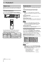 Preview for 18 page of Tascam CD-200BT Owner'S Manual