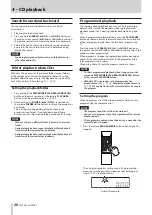 Предварительный просмотр 20 страницы Tascam CD-200BT Owner'S Manual