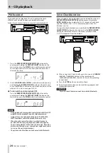 Предварительный просмотр 24 страницы Tascam CD-200BT Owner'S Manual