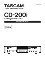 Tascam CD-200i Owner'S Manual предпросмотр