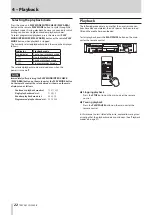 Preview for 22 page of Tascam CD-200SB Owner'S Manual