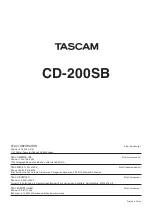 Preview for 48 page of Tascam CD-200SB Owner'S Manual