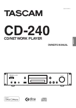 Preview for 1 page of Tascam CD-240 Owner'S Manual