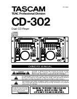 Tascam CD-302 Owner'S Manual preview