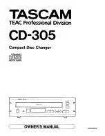 Tascam CD-305 Owner'S Manual preview