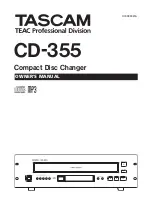 Tascam CD-355 Owner'S Manual preview