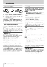 Preview for 10 page of Tascam CD-400U DAB Owner'S Manual