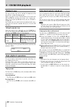 Preview for 24 page of Tascam CD-400U DAB Owner'S Manual