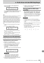 Preview for 159 page of Tascam CD-400U DAB Owner'S Manual