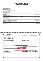 Preview for 216 page of Tascam CD-400U DAB Owner'S Manual