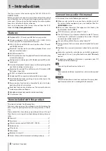 Preview for 8 page of Tascam CD-400U Owner'S Manual