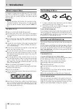 Preview for 10 page of Tascam CD-400U Owner'S Manual