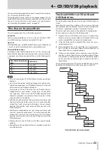 Preview for 23 page of Tascam CD-400U Owner'S Manual